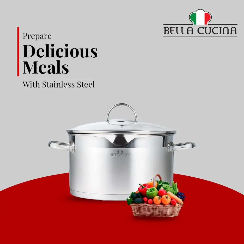 Bella Cucina Triply Stainless Steel Casserole with Lid, Induction Compatible, 16 cm - BC-2158 - Image 2