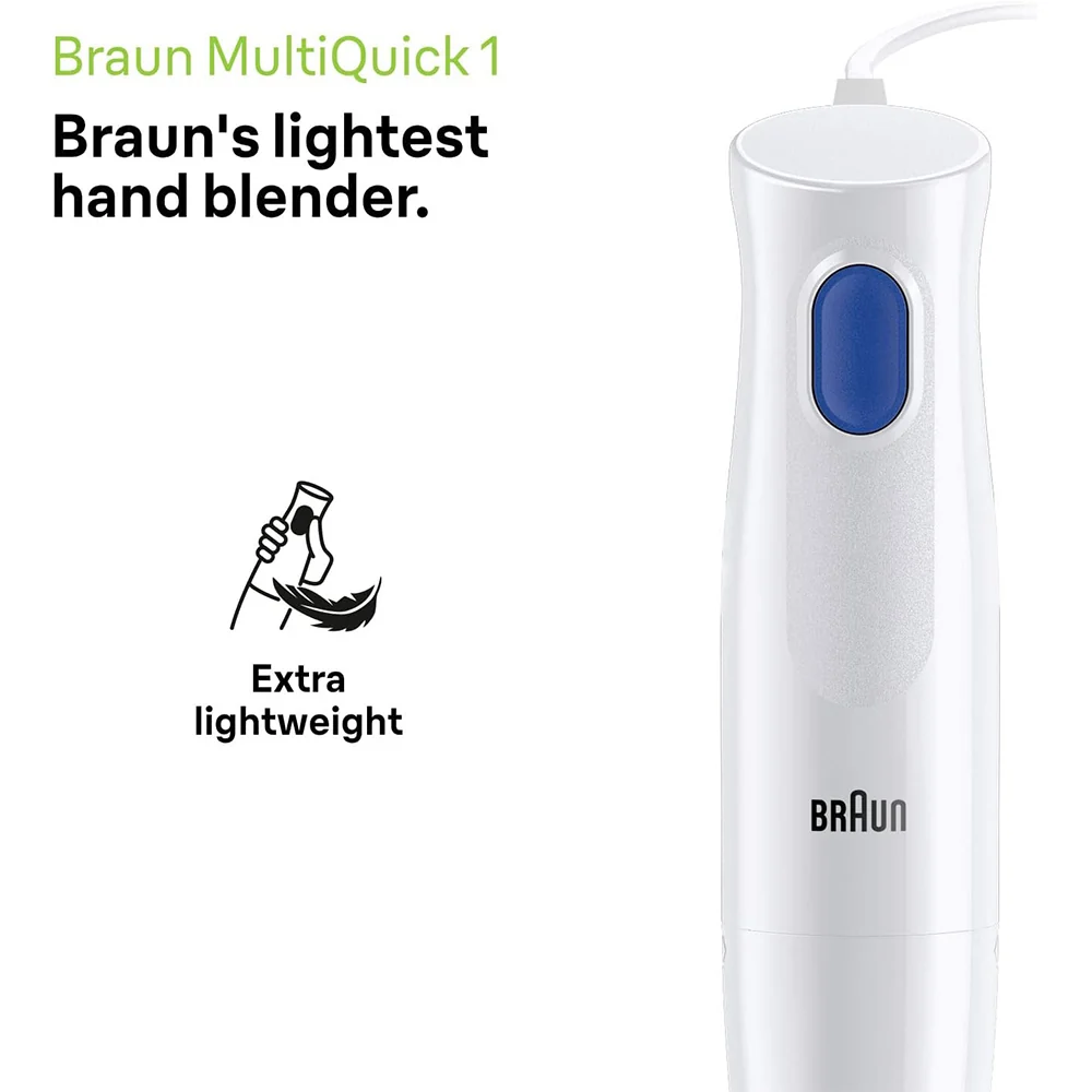 Braun 450W Multiquick 1 Hand Blender, White - MQ10.000PWH - Image 4