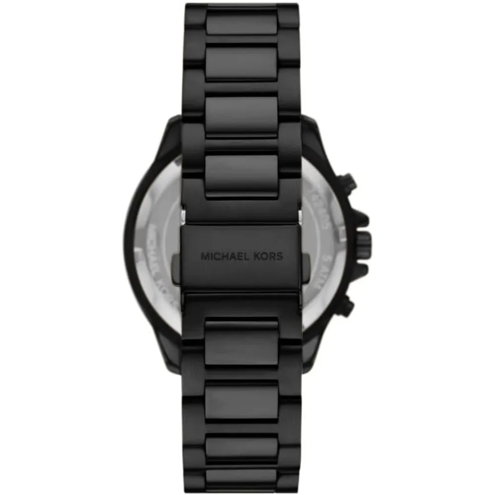 Michael Kors Sage Mens Watch, Black Stainless Steel Bracelet, Blue Dial, 42 mm Case, Quartz Chronograph, Mineral Glass, 3 ATM Water Resistant - MK9193 - Image 3