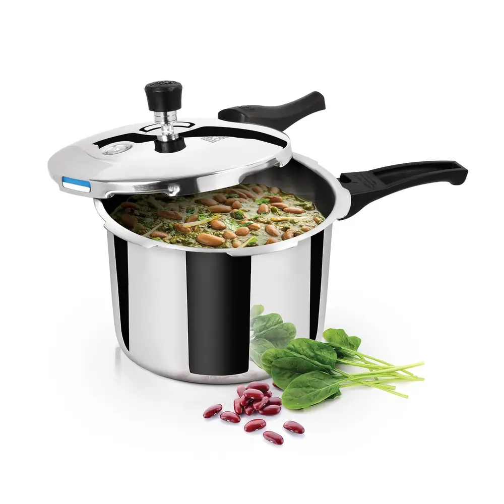 Milton Pro Cook Triply Pressure Cooker With Outer LID, 3 Litre, Silver, Dishwasher Safe, Food Safe, Induction Safe, Hot Plate Stainless Steel - 3015851