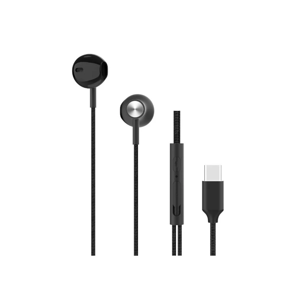 MYX BassX Type-C Wired Stereo Earphones - Ergonomic Design - HD Sound with Deep Bass - Black - BassX TP-01B - Image 2