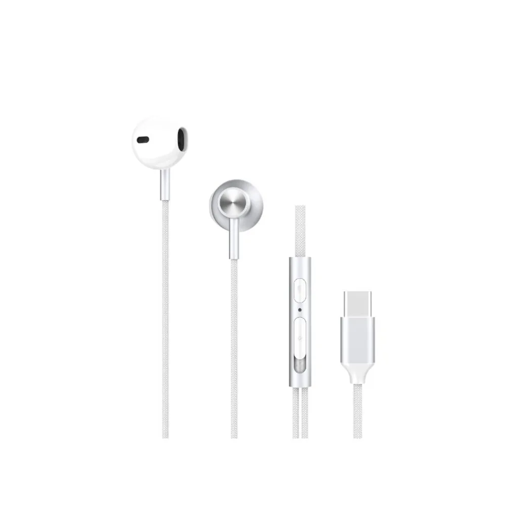 MYX BassX USB-C Wired Stereo Earphones - Ergonomic In-Ear Design - HD Sound with Deep Bass - White - BASSX TP-01W - Image 2