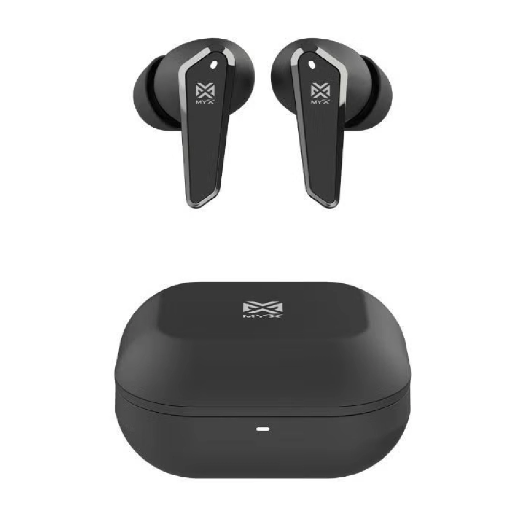 MYX PRO SnapBuds True Wireless Earbuds, 11mm Dynamic Drivers, 4 Mic ENC, Bluetooth 5.3, Up to 40 Hours Battery, Black - MT52B