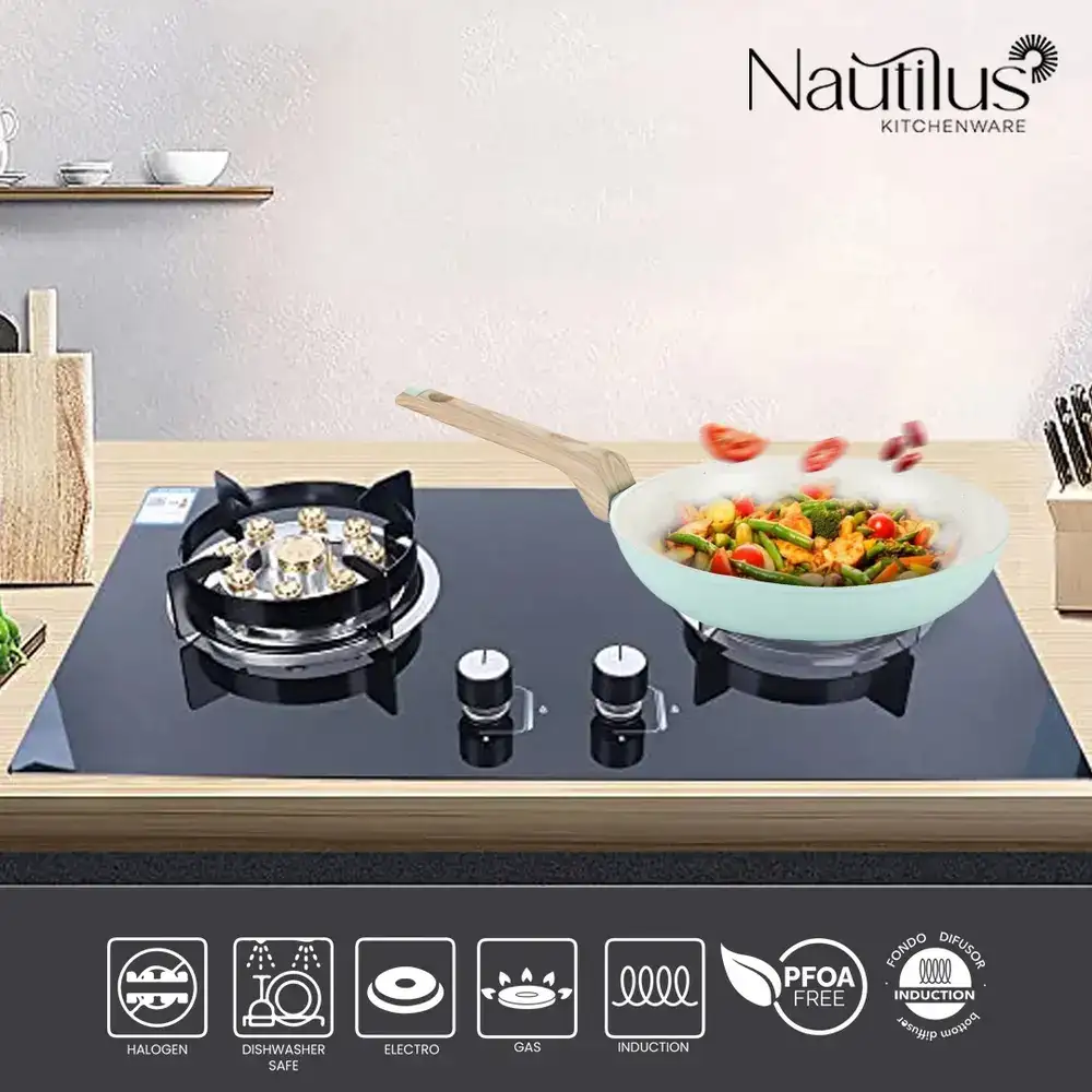 Nautilus Forged Aluminium Fry Pan, Light Teal, 22 cm - RNGT-10565 - Image 6
