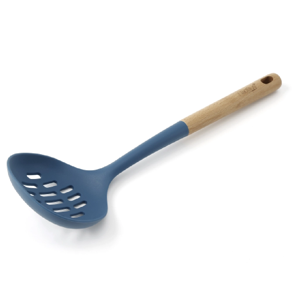 Nautilus Silicone Skimmer Blue - Flexible Kitchen Skimming Spoon for Straining, Durable and Lightweight - RNGT-9026 - Image 2