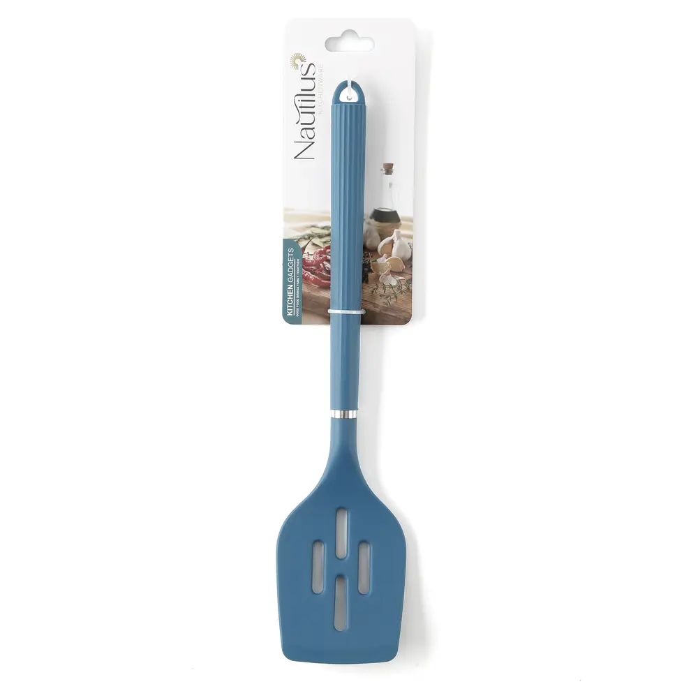 Nautilus Silicone Slotted Turner, Blue - RNGT-9008 - Image 2