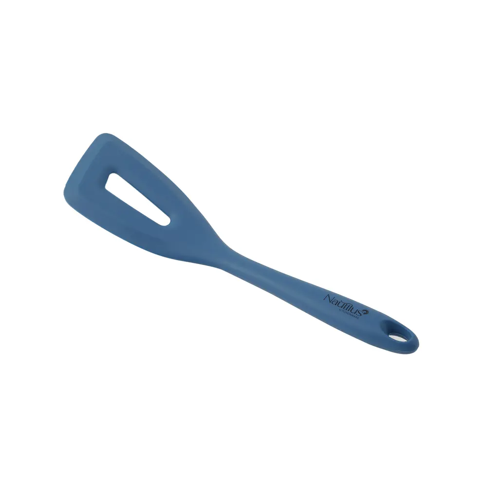 Nautilus Silicone Slotted Turner Spatula, Blue - RNGT-9017 - Image 4