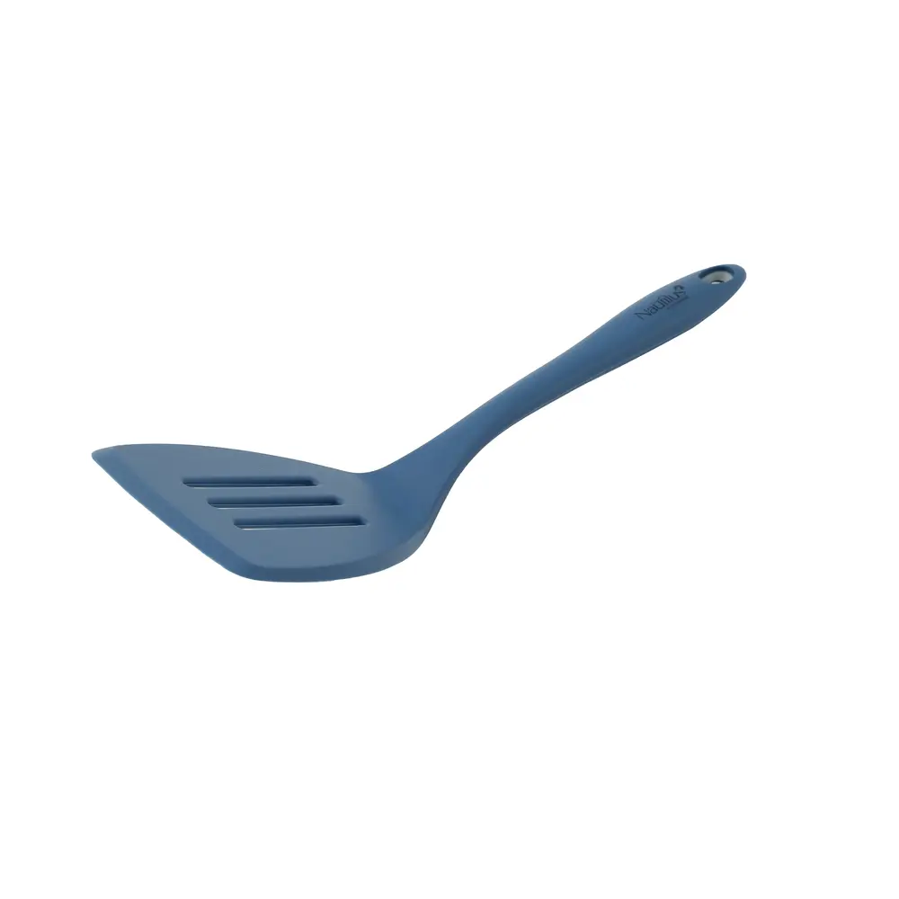Nautilus Silicone Slotted Turner Spatula, Blue - RNGT-9046
