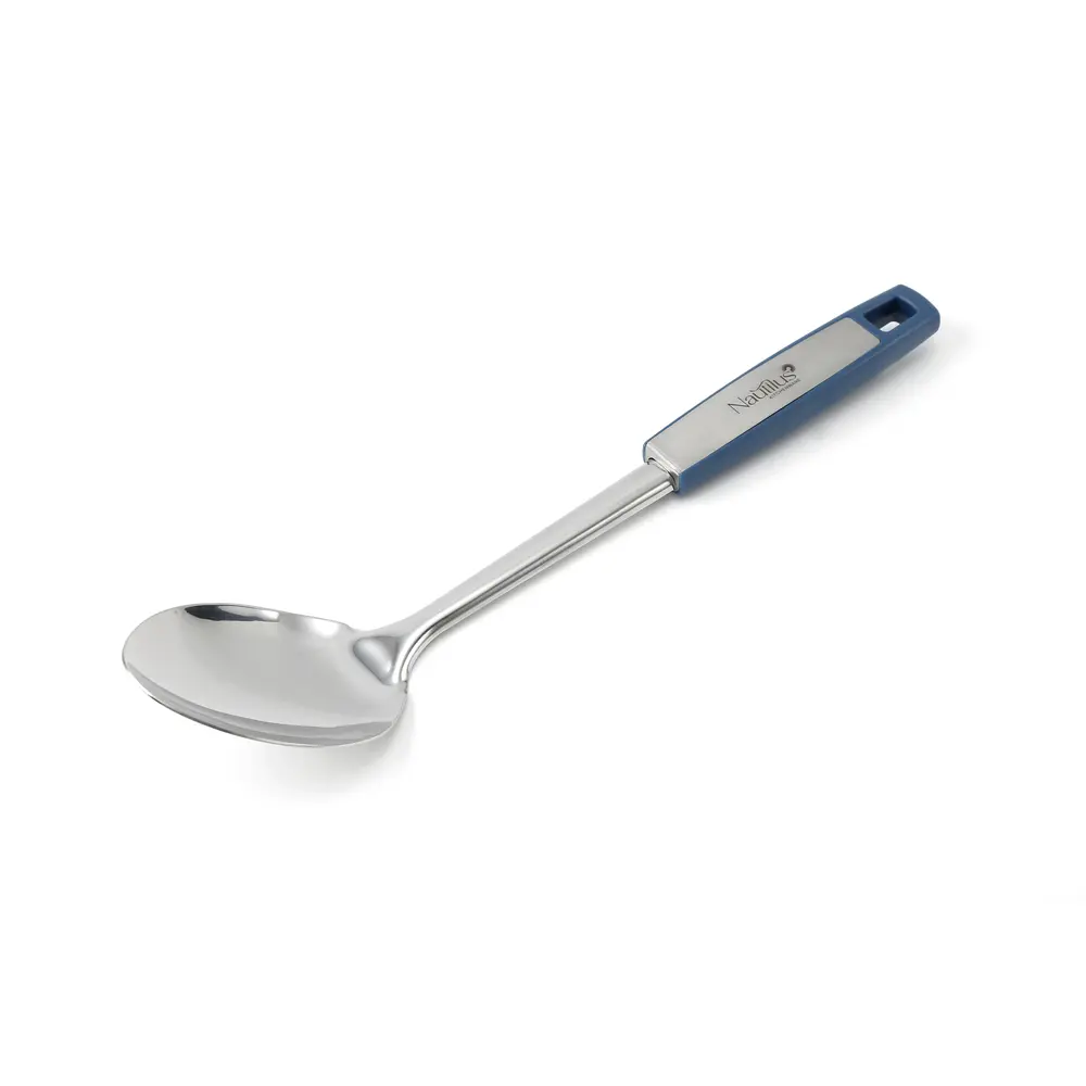 Nautilus Silicone Solid Serving Spoon, Blue - RNGT-9042