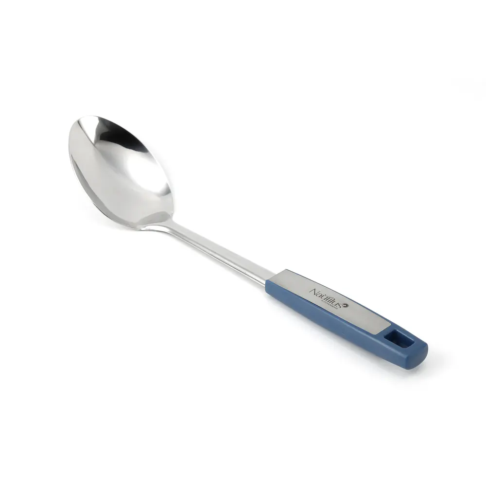 Nautilus Silicone Solid Serving Spoon, Blue - RNGT-9042 - Image 4