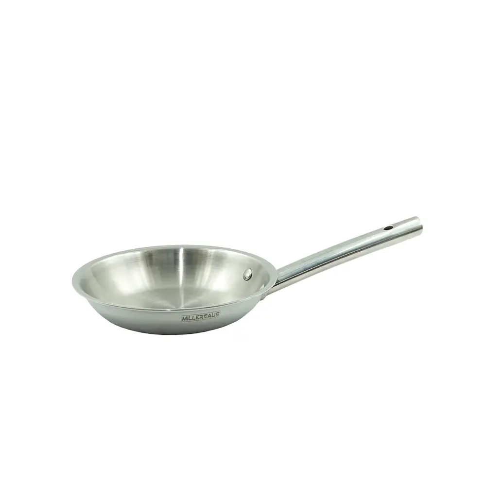 Nautilus Triply Stainless Steel Fry Pan, Silver, Even Heat Distribution, 20 cm - MHIN-0823