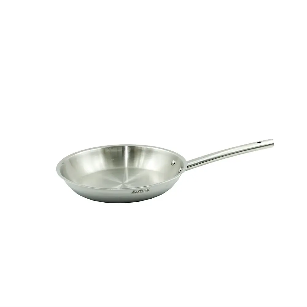 Nautilus Triply Stainless Steel Fry Pan, Silver, Even Heat Distribution, 26 cm - MHIN-0824