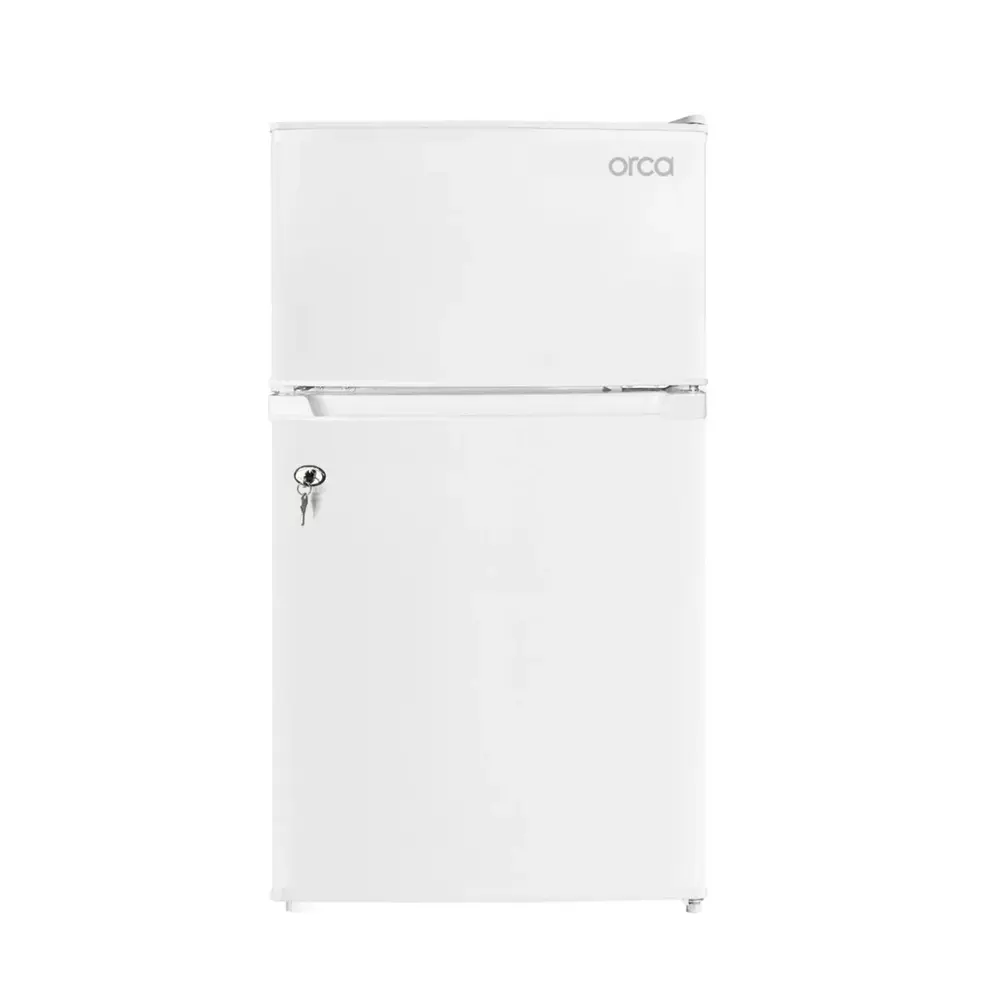 Orca Double Door Refrigerator 89 Liters 2.8 CFT, White - OR-BCD89WHT