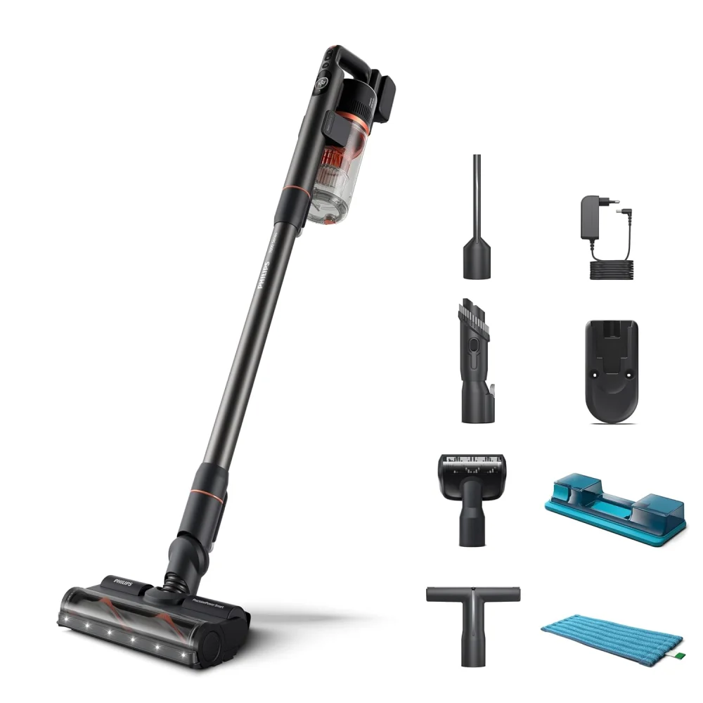 Philips 7000 Series Cordless Vacuum Cleaner PowerCyclone 12 25.2 V replaceable lithium-ion 0.6 L Dark grey and black Eco Runtime Up to 80 minutes Turbo Runtime Up to 30 - XC7055