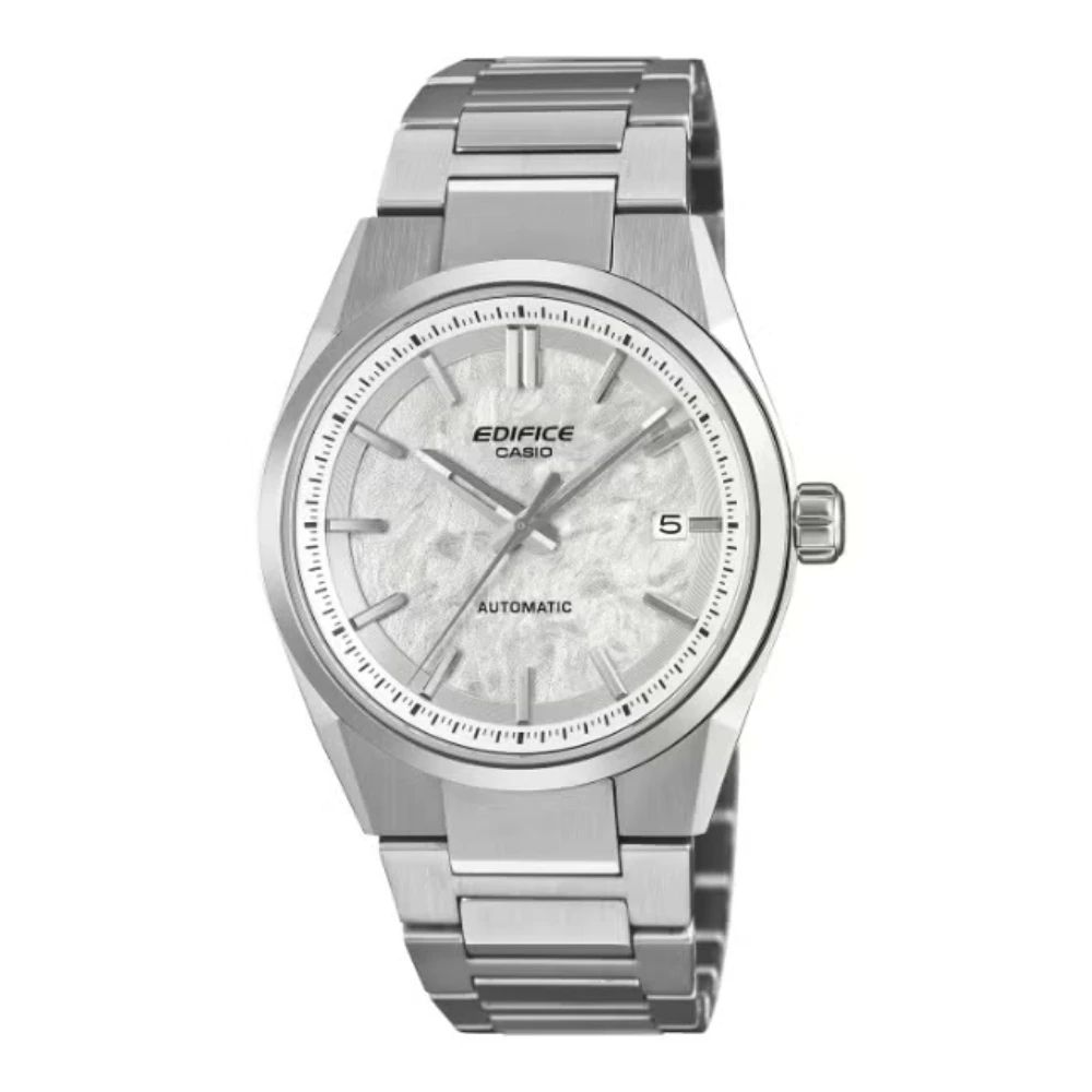 Casio Edifice Mens Automatic Analog Watch with Stainless Steel Case, Sapphire Crystal, Solid Stainless Steel Band, 100M Water Resistance, See-Through Case Back, Date Display - EFK-110D-7AVDR