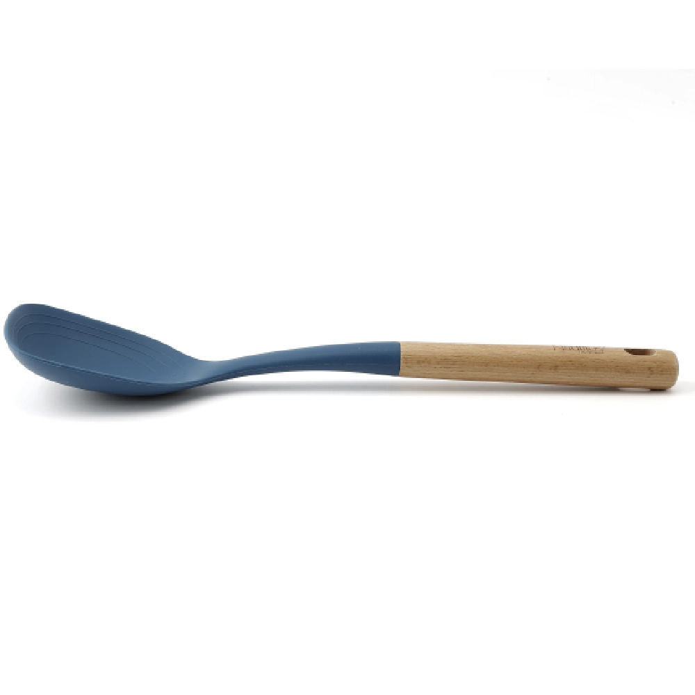 Nautilus Silicone Cooking Spoon Blue - Solid Spoon for Stirring and Serving, Durable and Lightweight - RNGT-9030 - Image 3