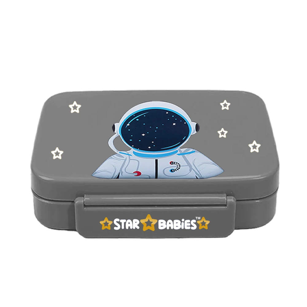 Star Babies Astronaut Insulated Lunch Box, Grey - VD-0795276697930