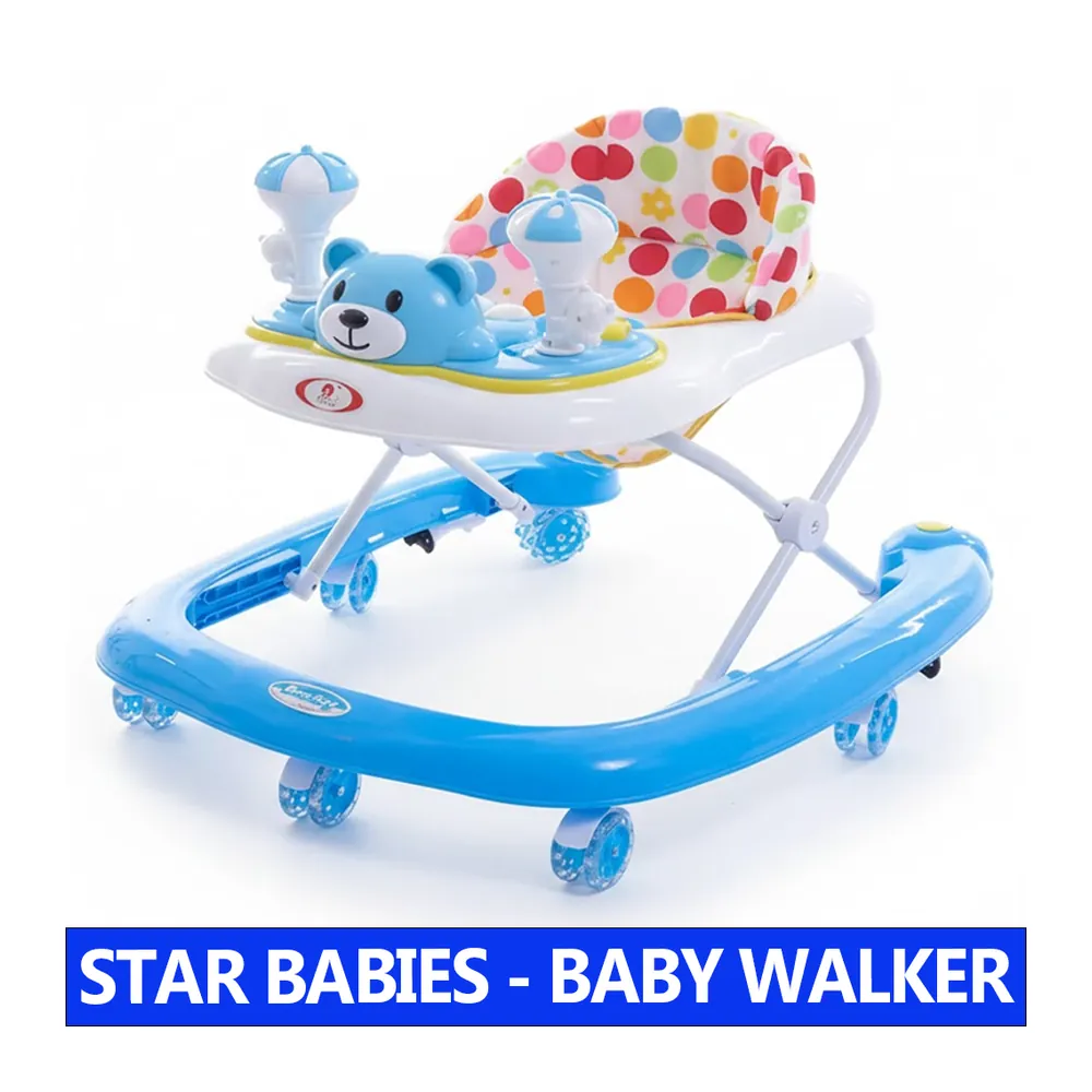 Star Babies Baby Walker With Wheels, Blue - VD-0642135160343 - Image 2