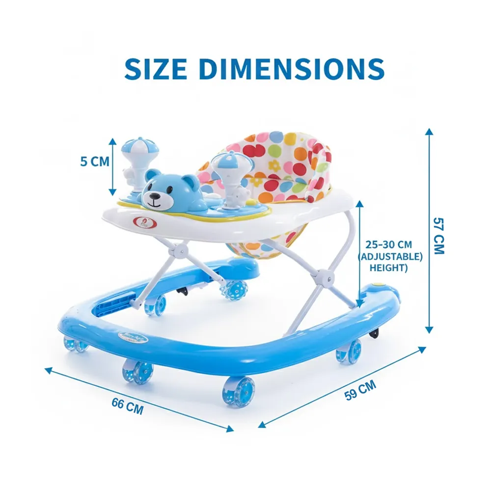 Star Babies Baby Walker With Wheels, Blue - VD-0642135160343 - Image 6