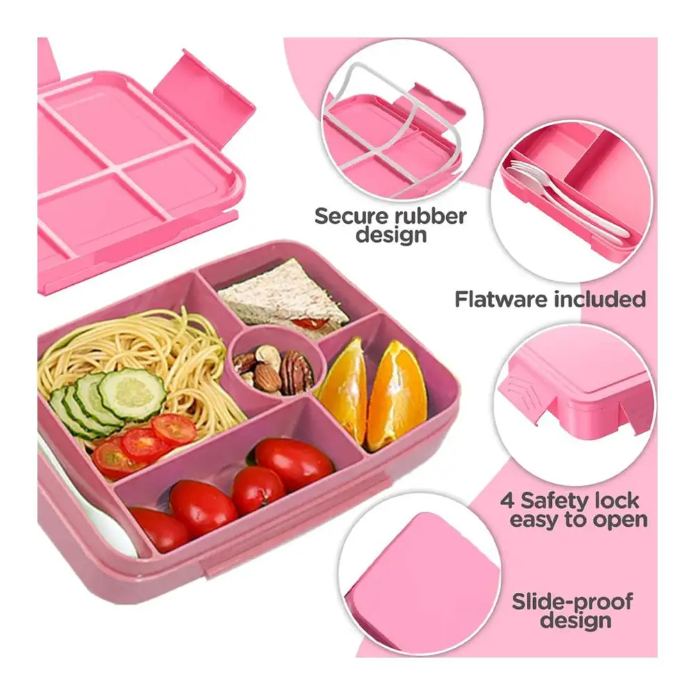 Star Babies Bento Lunch Box With 4 Compartments & Stainless Steel Water Bottle, Rabbit, 500 ml with Free Sandwich Cutter, Fruits Picks - VD-0762221493770 - Image 6