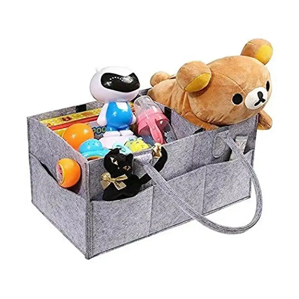 Star Babies Diaper Caddy Organizer Pack Of 2, Grey - VD-0799793651796 - Image 3