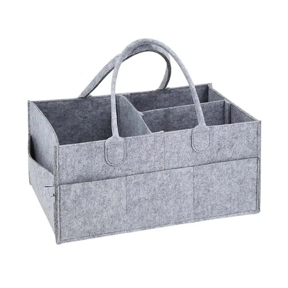 Star Babies Diaper Caddy Organizer with Disposable Changing Mat 50pcs, Grey - VD-0760532707005 - Image 4
