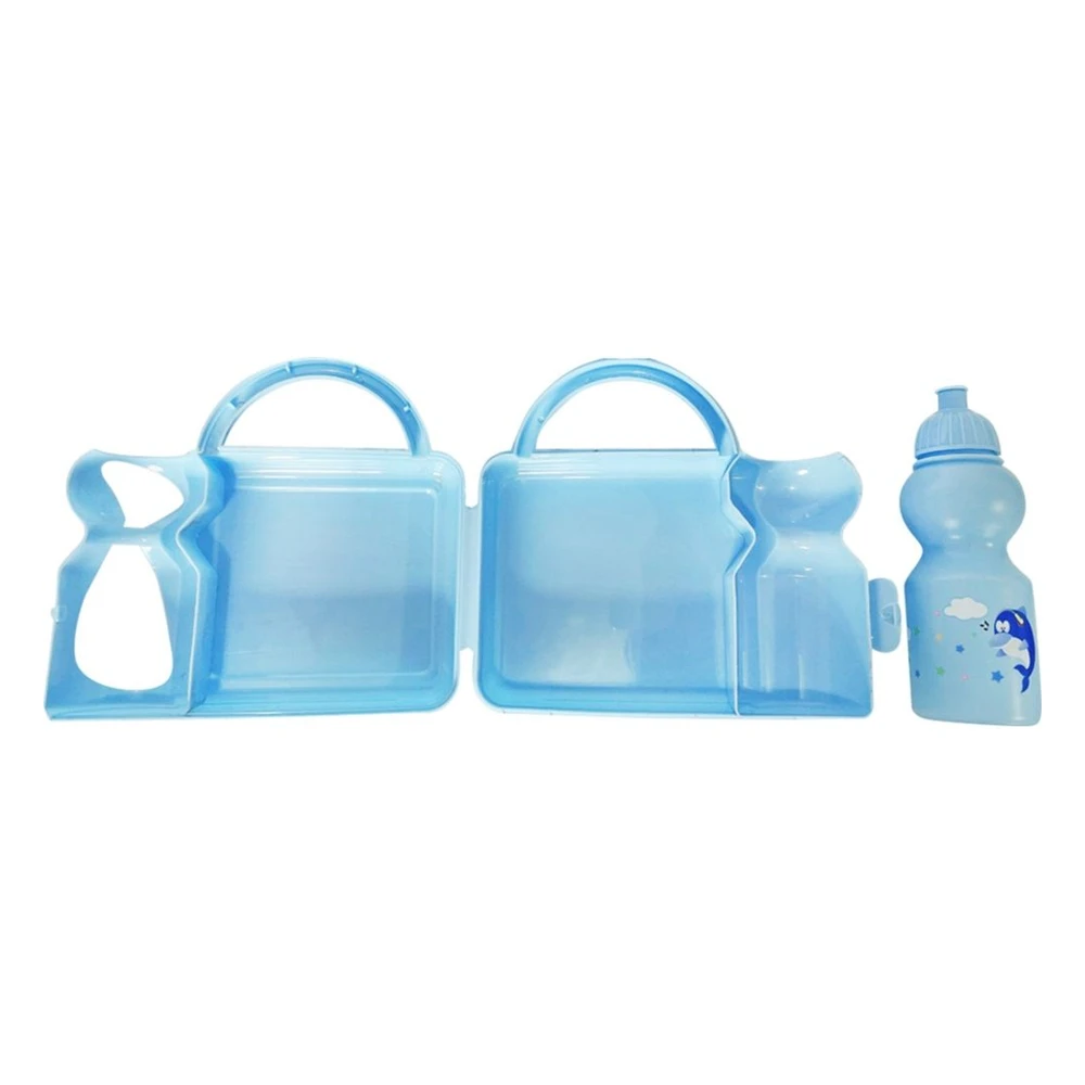 Star Babies Kids Lunch Box With Water Bottle, Light Blue, Safe Material, Complete Set - VD-0785034868719 - Image 2