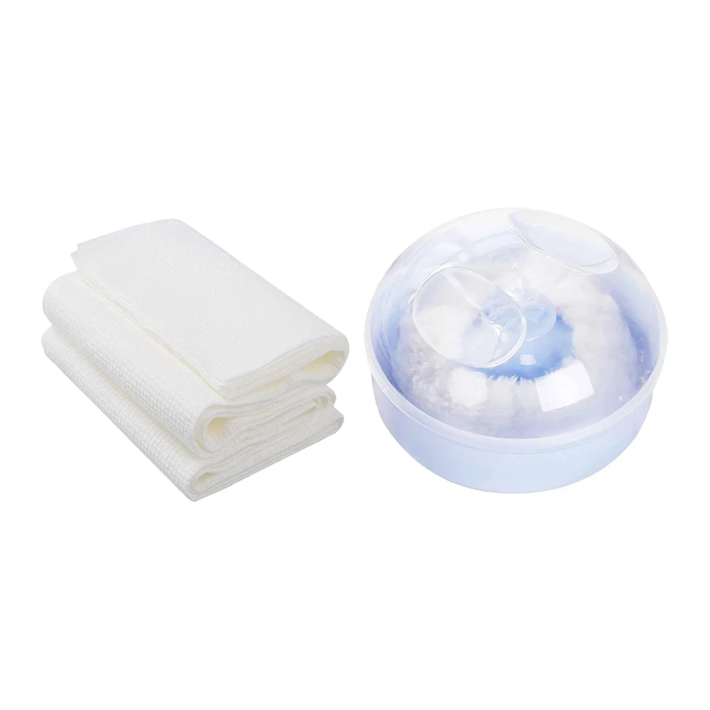 Star Babies Kids Powder Puff With Disposable Towel 3pcs, Blue, Gentle Powder Puff - VD-0760532702888