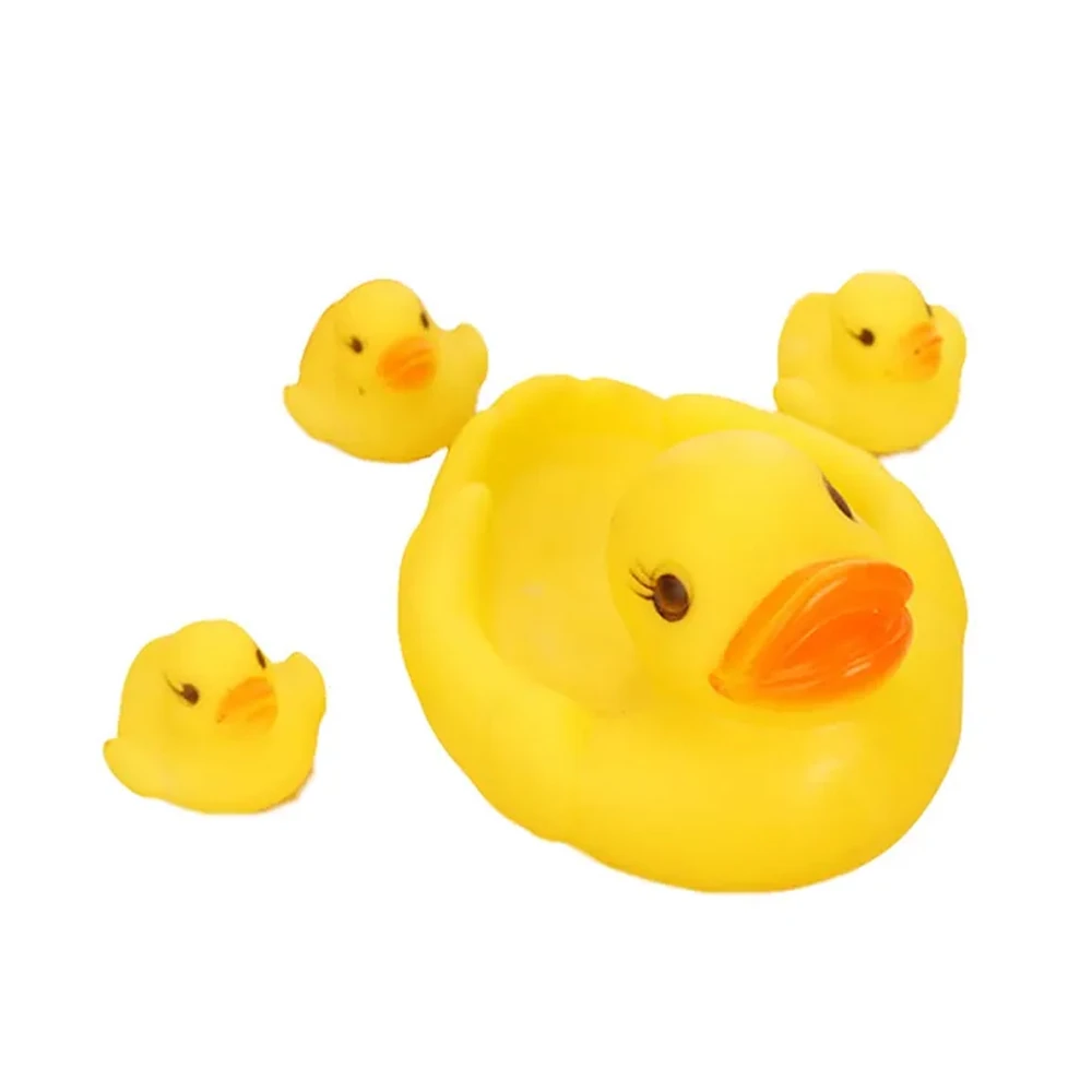 Star Babies Pack Of 5 Squeaky Ducks, Yellow - VD-0607816972929 - Image 2