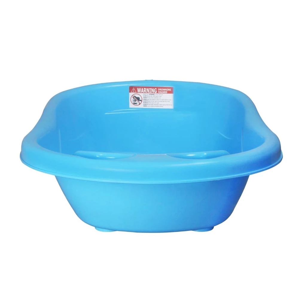 SunBaby, Bathtub, Blue, 76 x 40 x 18 cm, Anti-Slip Design, Soap Case Included, Water Flow Drainer, Safe & Comfortable - VD-8904129013366 - Image 2