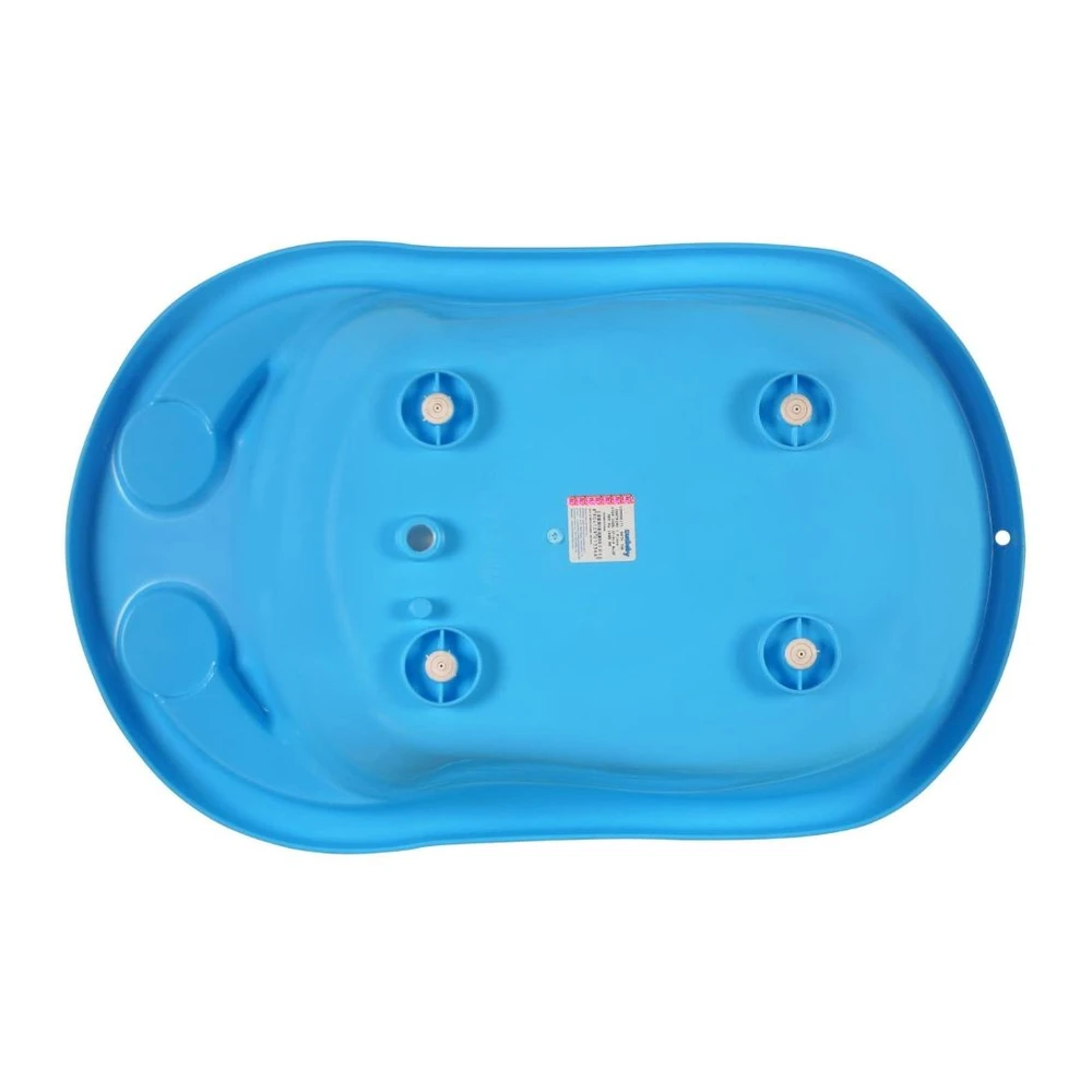SunBaby, Bathtub, Blue, 76 x 40 x 18 cm, Anti-Slip Design, Soap Case Included, Water Flow Drainer, Safe & Comfortable - VD-8904129013366 - Image 4