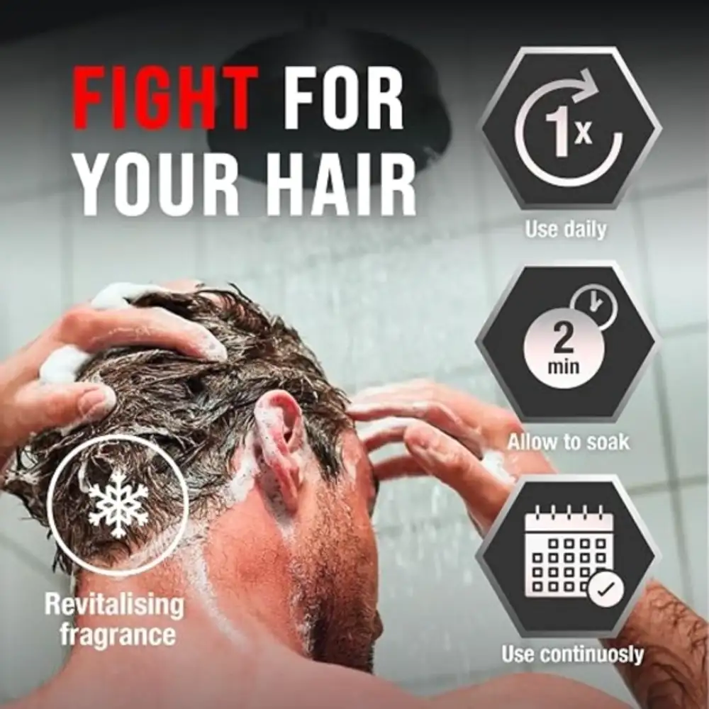 Alpecin C1 Caffeine Shampoo for Men, Hair Loss Prevention Shampoo with Zinc & Niacin, Strengthens Hair Roots, Silicone-Free, 250ml - APN-211187L1 - Image 4