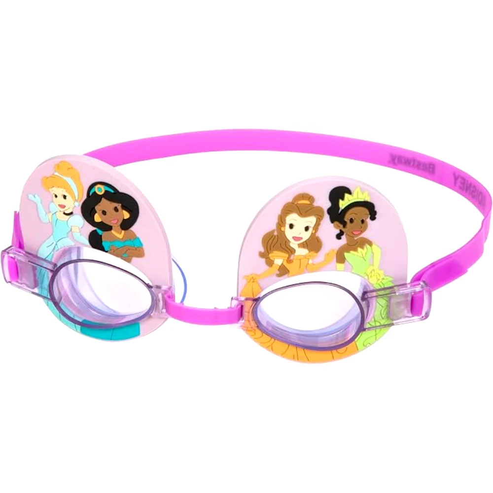 Bestway Disney Princess Deluxe Swim Goggles, Child 3+, Kids Swimming Goggles, Impact-Resistant Anti-UV Lenses, Silicone Strap, Multicolour - 9102U - Image 3