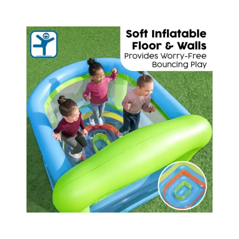 Bestway Jump-O-Rama Bouncer 1.70m x 1.58m x 1.27m, Inflatable Kids Bouncy Castle with Foot Pins, Indoor & Outdoor, Multicolour - 52822 - Image 3