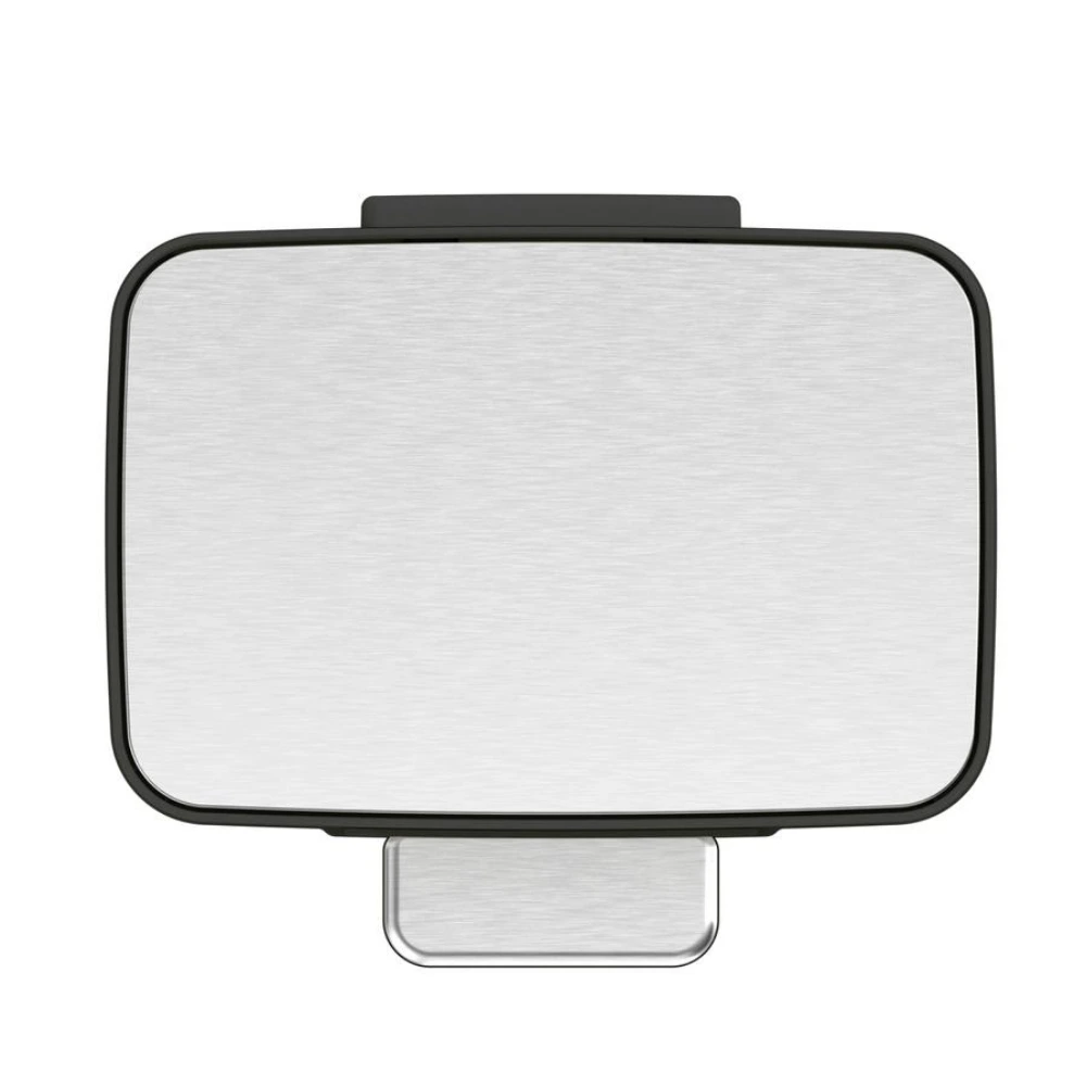 EKO Marina 15L Rectangular Step Bin, Matte Stainless Steel Pedal Bin, Soft-Close Lid, Removable Inner Bucket, Space-Saving Design, Silver - EK9161MMT-15L - Image 4