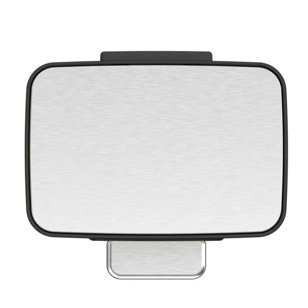 EKO Marina 20L Rectangular Step Bin, Matte Stainless Steel Pedal Bin, Soft-Close Lid, Removable Inner Bucket, Space-Saving Design, Silver - EK9161MMT-20L - Image 6
