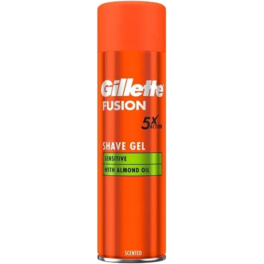 Gillette Fusion5 Ultra Sensitive Shaving Gel for Men, Soothes & Protects Sensitive Skin, Clean Comfortable Shave, 200ml - GLT-464692L1