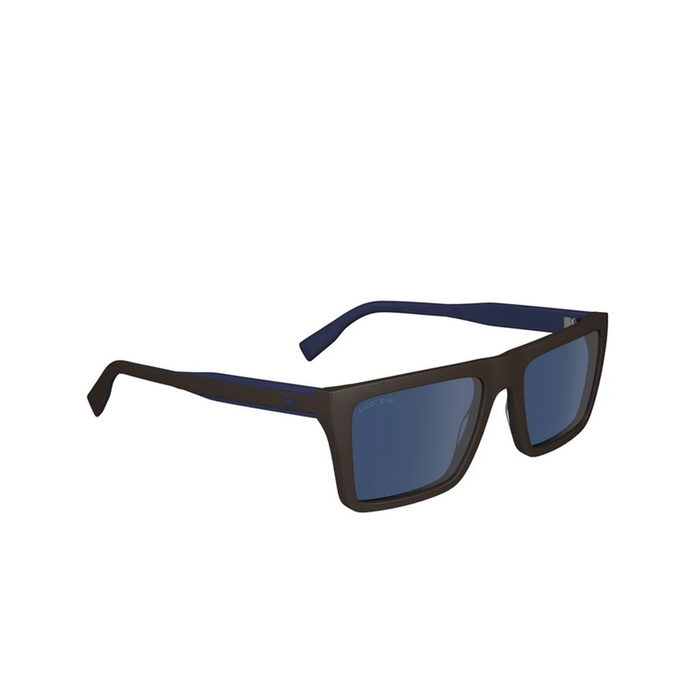 Lacoste Mens Rectangular Sunglasses, Blue Lenses, Full Frame - L6009S.210