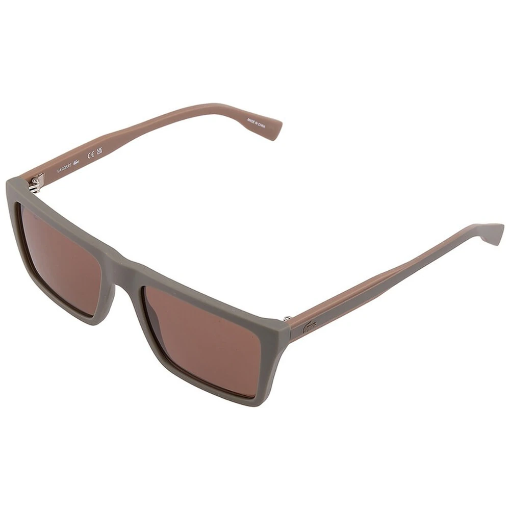 Lacoste Mens Rectangular Sunglasses, Brown Lenses, Full Frame - L6009S.275 - Image 3