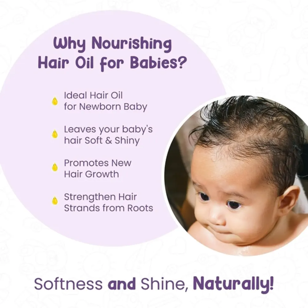 Mother Sparsh Nourishing Baby Hair Oil, Soothes & Nourishes Delicate Scalp, Ayurvedic Blend for Newborns, Paraben & Sulphate-Free, 100ml - MSH-090325L1 - Image 4