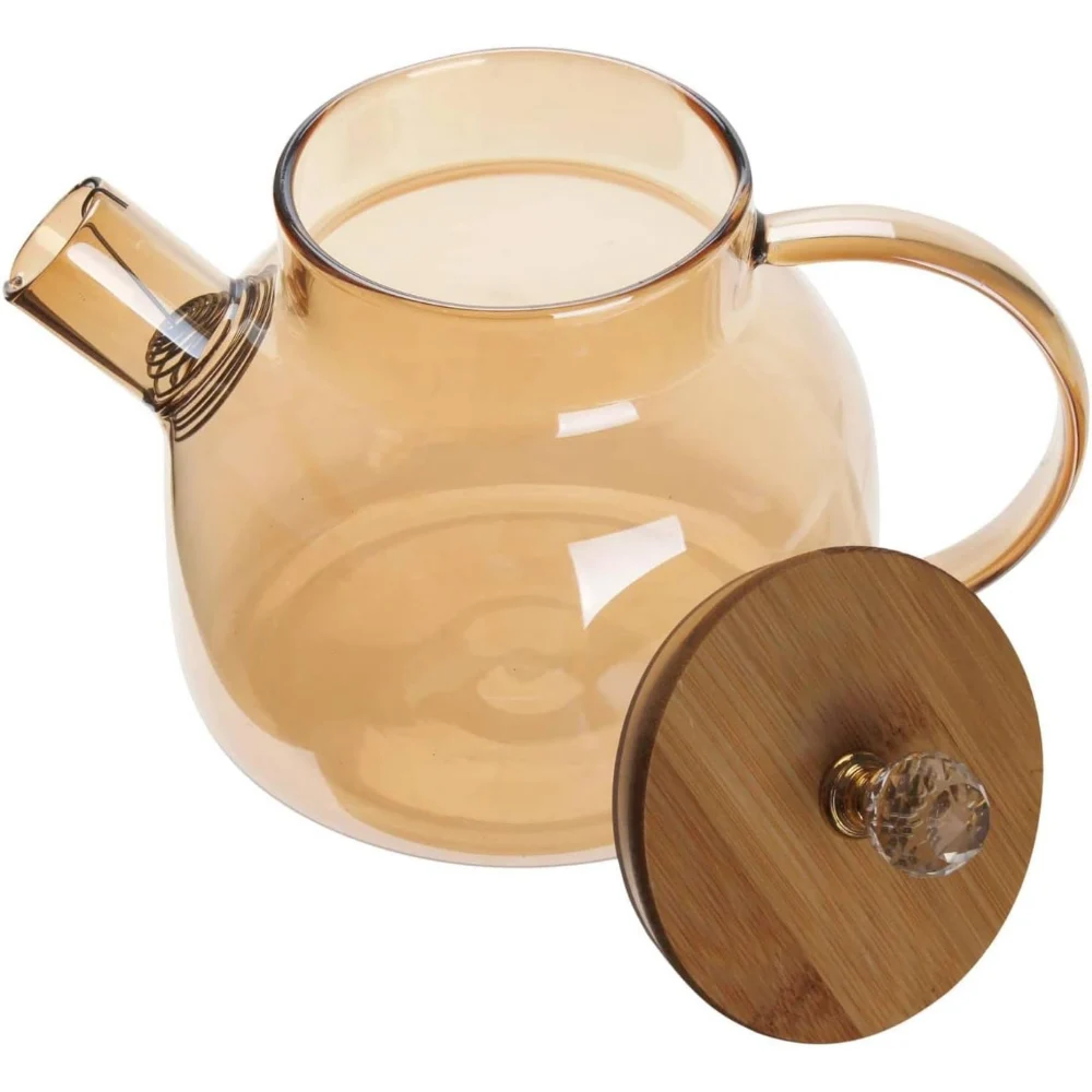 Neoflam Borosilicate Glass Teapot Warmer, Heat-Resistant Tealight Tea Pot Heating Base, Keeps Tea Warm, Fits Teapots up to 4 Inch, Brown - DTC16410 - Image 3