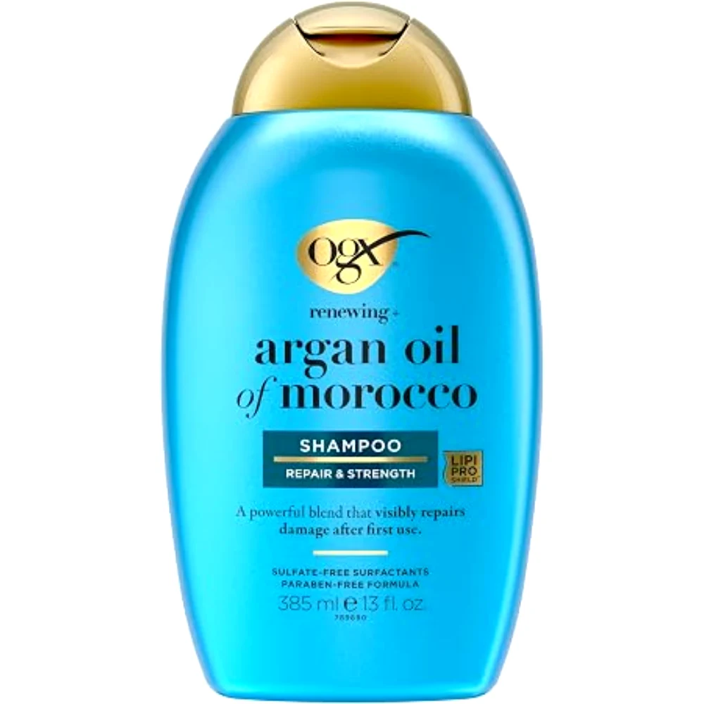 OGX Renewing+ Argan Oil of Morocco Shampoo, Hydrating Shampoo for Dry Hair, Paraben-Free, Sulfate-Free Surfactants, 13oz - OGX-976116L2