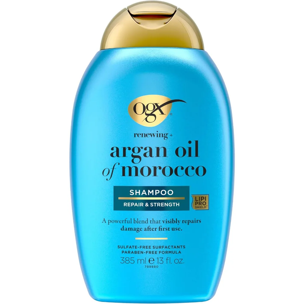 OGX Renewing+ Argan Oil of Morocco Shampoo, Hydrating Shampoo for Dry Hair, Paraben-Free, Sulfate-Free Surfactants, 52oz, Pack of 4 - OGX-976116L3