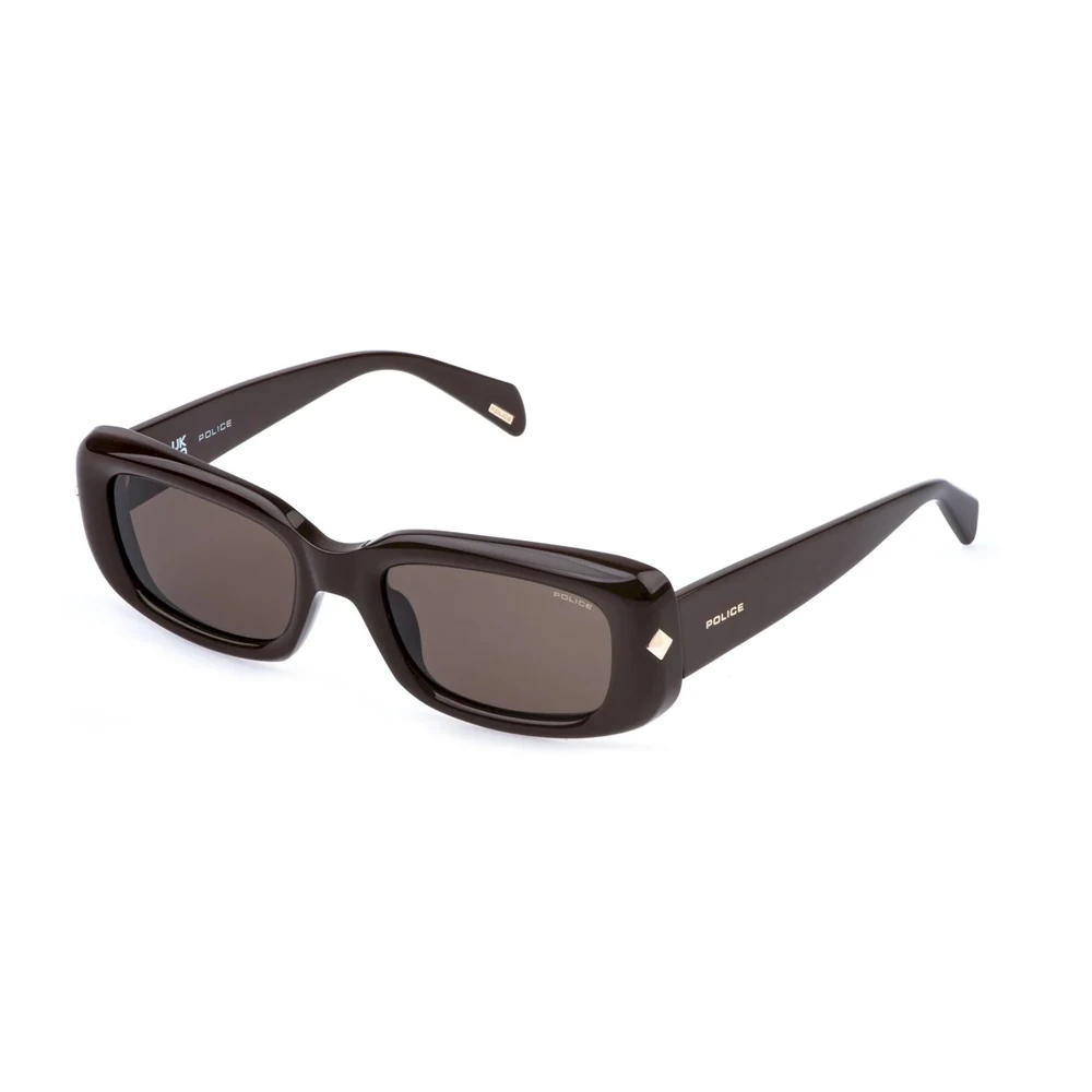 Police Womens Square Sunglasses, Brown Lenses, Full Frame - SPLR94M5309HV