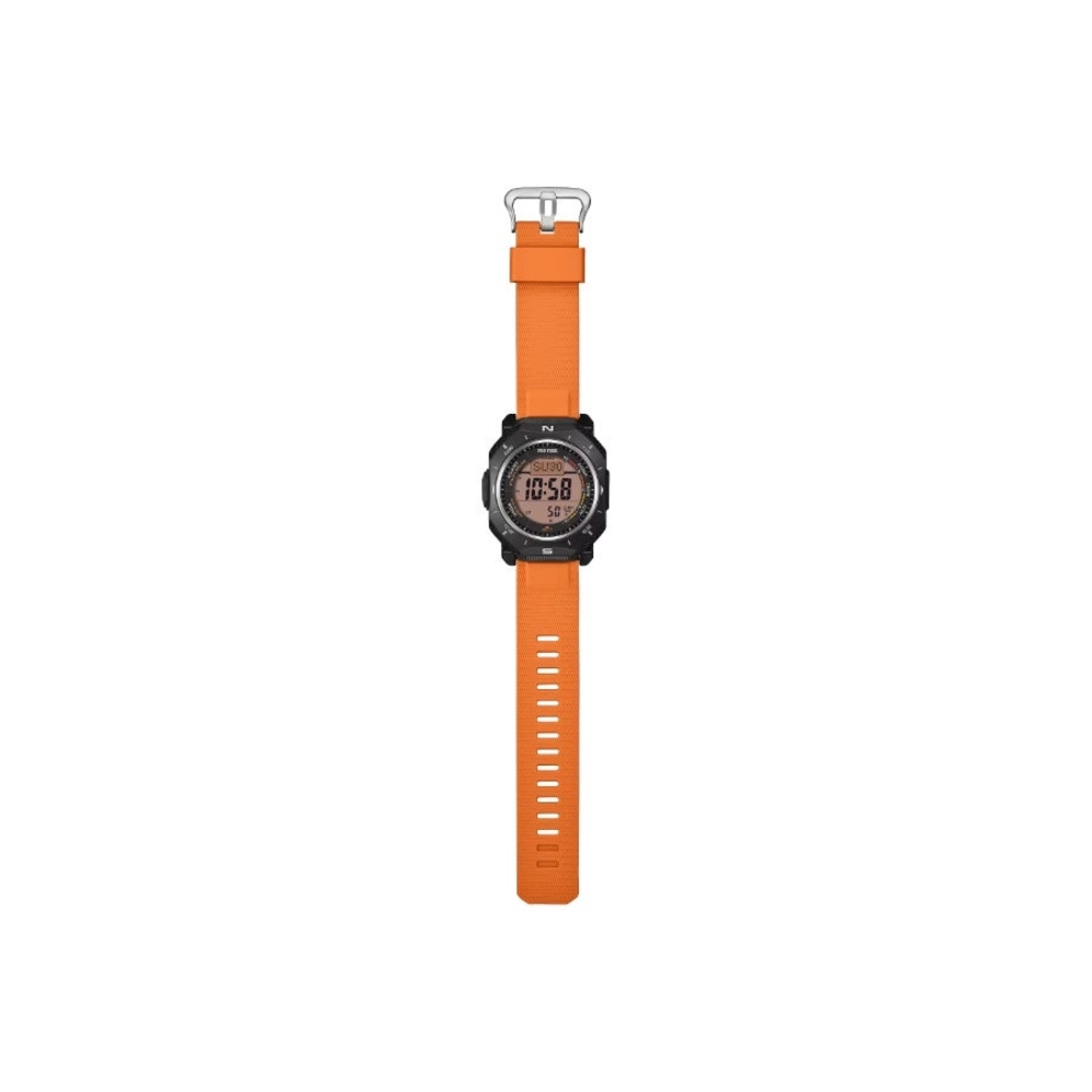 Casio Pro Trek PRG-69 Mens Digital Outdoor Watch, Solar Powered, World Time, 100M Water Resistant, Bio-Based Resin, Resin Band, Orange - PRG-69-4DR - Image 3