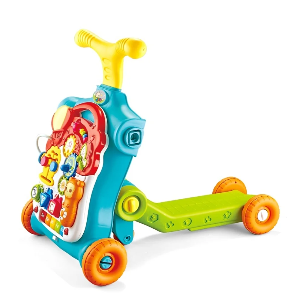 Little Angel 5-in-1 Learning Baby Walker with Ride-On, Push Walker, Musical Activity Panel, Lights & Play Table - N6029 - Image 4