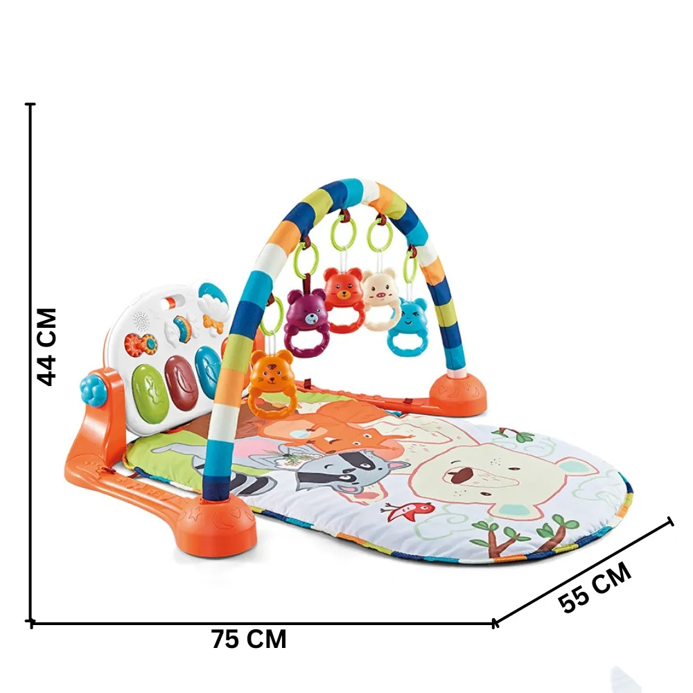 Little Angel Baby 2-in-1 Musical Piano Play Gym and Activity Mat with Fitness Frame and Interactive Floor Toys - N5171 - Image 7