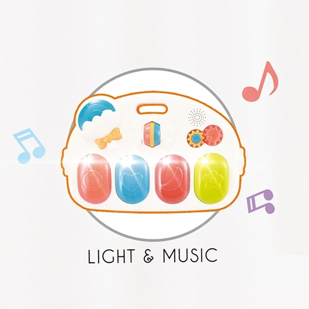 Little Angel Baby Musical Play Gym and Activity Mat with Hanging Rattles, Large Piano Keys and Raised-Side Ball Pit - N1516A - Image 4