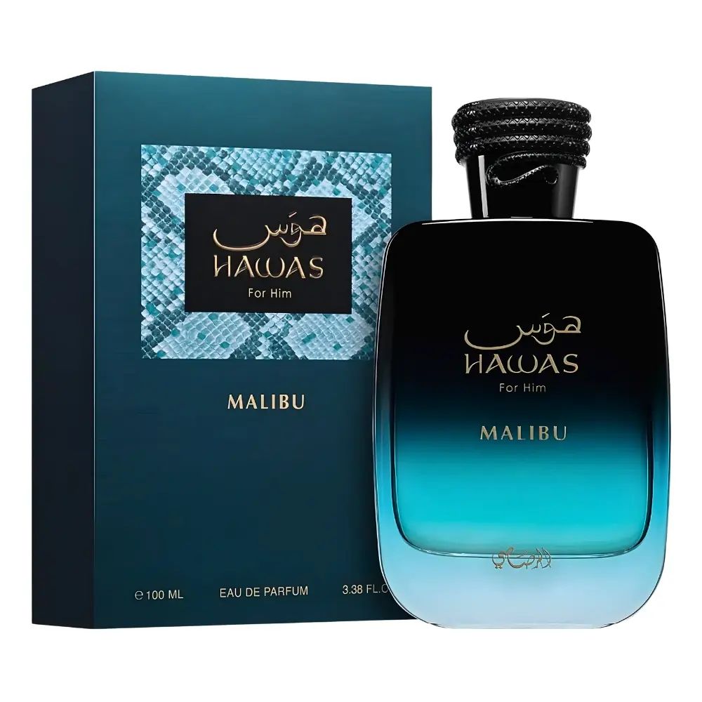 Rasasi Hawas Malibu Eau de Parfum (EDP) 100 ml for Men - Pineapple & Tonka Bean - 614514331071