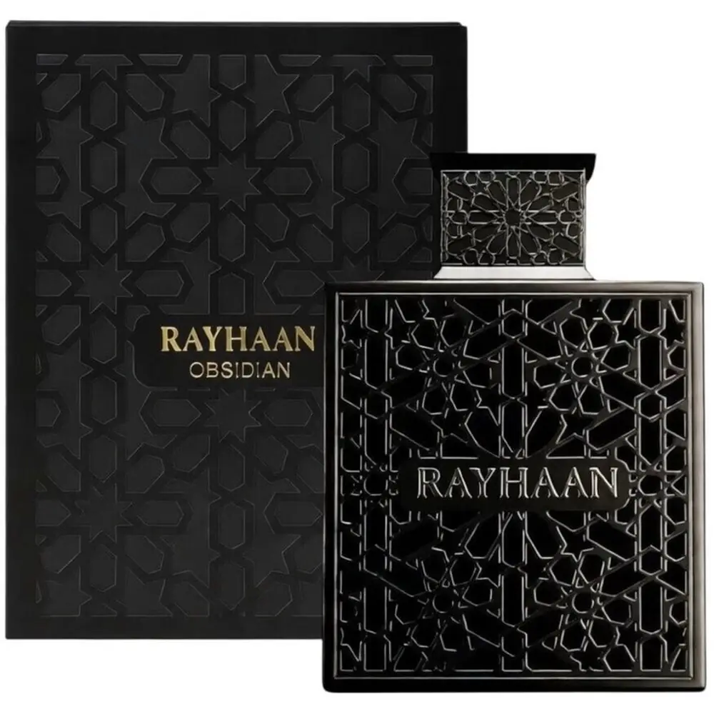 Rayhaan Obsidian Eau de Parfum (EDP) 100 ml for Men - Iris & Leather - 6297001571323
